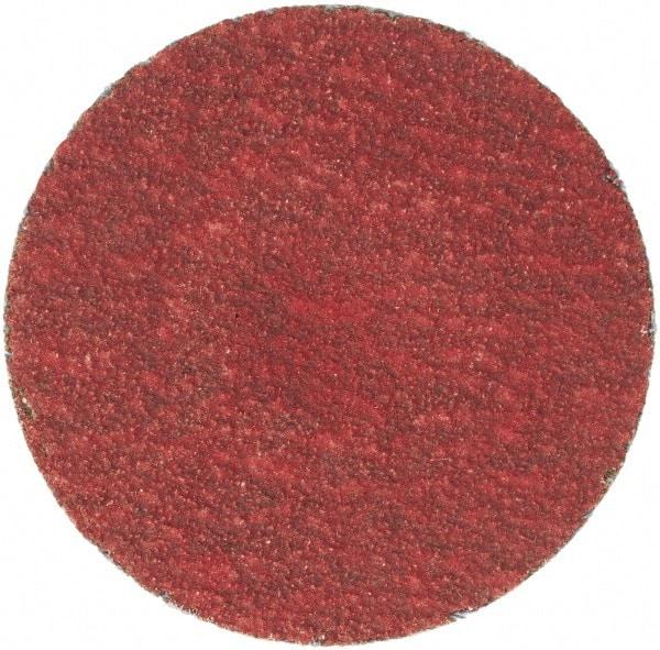 Merit Abrasives - 1-1/2" Disc Diam, 100 Grit, Ceramic Quick Change Disc - Type S Attaching System, Coated, Fine Grade, 30,000 RPM - Americas Industrial Supply