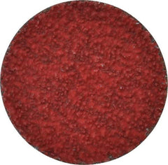 Merit Abrasives - 2" Disc Diam, 36 Grit, Ceramic Quick Change Disc - Type S Attaching System, Coated, Very Coarse Grade, 30,000 RPM - Americas Industrial Supply