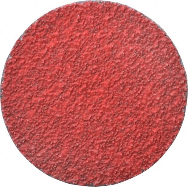 Merit Abrasives - 3" Disc Diam, 36 Grit, Ceramic Quick Change Disc - Type S Attaching System, Coated, Very Coarse Grade, 20,000 RPM - Americas Industrial Supply