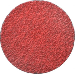 Merit Abrasives - 3" Disc Diam, 36 Grit, Ceramic Quick Change Disc - Type S Attaching System, Coated, Very Coarse Grade, 20,000 RPM - Americas Industrial Supply