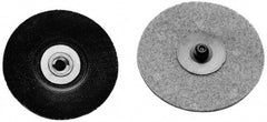 Merit Abrasives - 3" Diam Quick-Change Type S Disc Backing Pad - 1/4" Shank Diam, Medium Density, 20,000 RPM, PowerLock Holder Compatible - Americas Industrial Supply