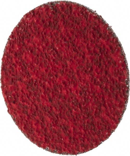 Merit Abrasives - 2" Disc Diam, 36 Grit, Ceramic Quick Change Disc - Type R Attaching System, Coated, Very Coarse Grade, 30,000 RPM - Americas Industrial Supply