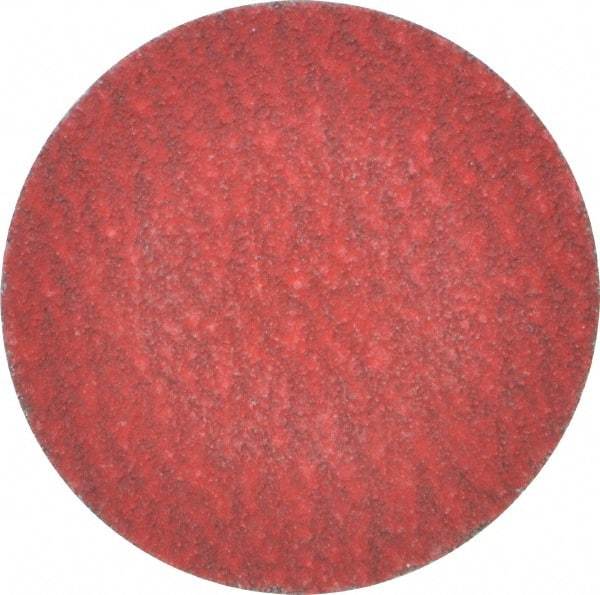 Merit Abrasives - 2" Disc Diam, 80 Grit, Ceramic Quick Change Disc - Type R Attaching System, Coated, Medium Grade, 30,000 RPM - Americas Industrial Supply