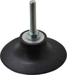 Merit Abrasives - 3" Diam Quick-Change Type R Disc Backing Pad - 1/4" Shank Diam, Medium Density, 20,000 RPM, Power-Lock Type 3 Compatible - Americas Industrial Supply