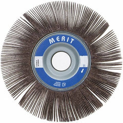 Merit Abrasives - 3-1/2" Diam, 80 Grit Ceramic Unmounted Flap Wheel - 5/8" Hole, 1" Wide, Coated, Medium Grade, 12,000 Max RPM , Cloth Backing - Americas Industrial Supply