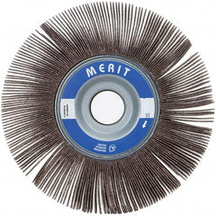 Merit Abrasives - 3-1/2" Diam, 120 Grit Ceramic Unmounted Flap Wheel - 5/8" Hole, 2" Wide, Coated, Fine Grade, 12,000 Max RPM , Cloth Backing - Americas Industrial Supply