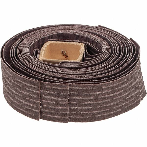 Merit Abrasives - 120 Grit, Scored Surface, Aluminum Oxide Sand-O-Flex Flap Wheel Refill - Fine Grade, 1-1/4" Trim Length x 1" Wide - Americas Industrial Supply