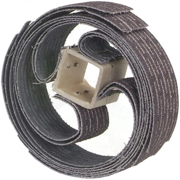 Merit Abrasives - 180 Grit, Scored Surface, Aluminum Oxide Sand-O-Flex Flap Wheel Refill - Very Fine Grade, 1-1/4" Trim Length x 1" Wide - Americas Industrial Supply