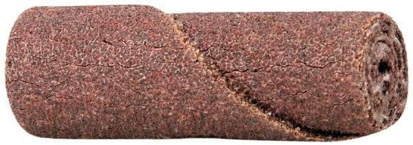 Merit Abrasives - 1/2" Max Roll Diam x 1-1/2" OAL, 60 Grit Aluminum Oxide Straight Cartridge Roll - 1/8" Pilot Hole Diam, Medium Grade, 23,000 Max RPM - Americas Industrial Supply
