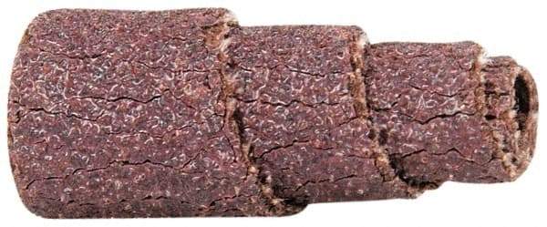 Merit Abrasives - 1" Long x 3/8" Diam, Aluminum Oxide, Full Taper Cartridge Roll - 60 Grit, 1/8" Pilot Hole Diam, Medium Grade - Americas Industrial Supply