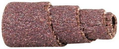 Merit Abrasives - 1" Long x 3/8" Diam, Aluminum Oxide, Full Taper Cartridge Roll - 60 Grit, 1/8" Pilot Hole Diam, Medium Grade - Americas Industrial Supply