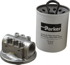 Parker - 1-1/4 NPTF, 10 Micron, Filter Assembly - Cellulose - Americas Industrial Supply