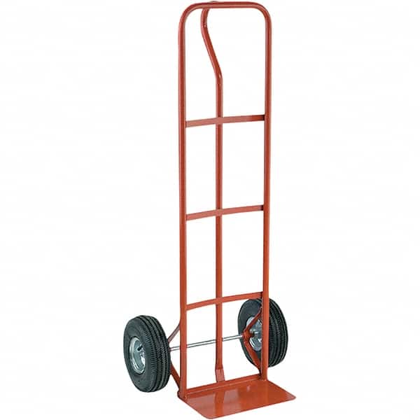 Wesco Industrial Products - 500 Lb Capacity 51" OAH Hand Truck - 7-1/2 x 14" Base Plate, D Handle, Steel, Full Pneumatic Wheels - Americas Industrial Supply