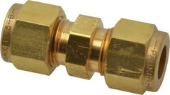 Parker - 3/8" OD, Brass Union - 2,300 Max Working psi, 5/8" Hex, Comp x Comp Ends - Americas Industrial Supply