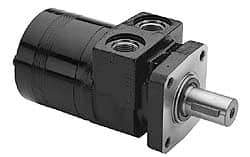 Parker - NPT Thread, 1/2" Port Size, 722 Max RPM, Bi Rotational, 4 Bolt Mount Hydraulic Motor - 1,800 Max psi, 10 Cu In Displacement, 180°F Max - Americas Industrial Supply