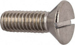 Value Collection - 5/16-18 UNC, 1" OAL Slotted Drive Machine Screw - Flat Head, Grade 316 Stainless Steel, Uncoated, Without Washer - Americas Industrial Supply