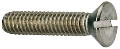 Value Collection - 5/16-18 UNC, 1-1/2" OAL Slotted Drive Machine Screw - Flat Head, Grade 316 Stainless Steel, Uncoated, Without Washer - Americas Industrial Supply