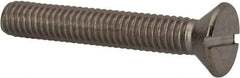 Value Collection - 5/16-18 UNC, 2" OAL Slotted Drive Machine Screw - Flat Head, Grade 316 Stainless Steel, Uncoated, Without Washer - Americas Industrial Supply