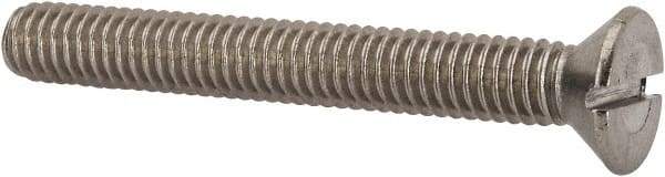 Value Collection - 5/16-18 UNC, 2-1/2" OAL Slotted Drive Machine Screw - Flat Head, Grade 316 Stainless Steel, Uncoated, Without Washer - Americas Industrial Supply