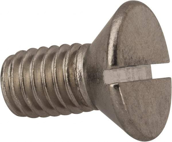 Value Collection - 3/8-16 UNC, 3/4" OAL Slotted Drive Machine Screw - Flat Head, Grade 316 Stainless Steel, Uncoated, Without Washer - Americas Industrial Supply