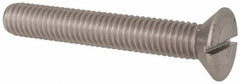 Value Collection - 3/8-16 UNC, 2-1/2" OAL Slotted Drive Machine Screw - Flat Head, Grade 316 Stainless Steel, Uncoated, Without Washer - Americas Industrial Supply
