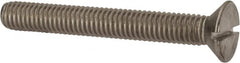 Value Collection - 3/8-16 UNC, 3" OAL Slotted Drive Machine Screw - Flat Head, Grade 316 Stainless Steel, Uncoated, Without Washer - Americas Industrial Supply