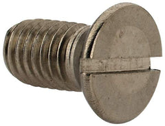 Value Collection - 1/2-13 UNC, 1" OAL Slotted Drive Machine Screw - Flat Head, Grade 316 Stainless Steel, Uncoated, Without Washer - Americas Industrial Supply