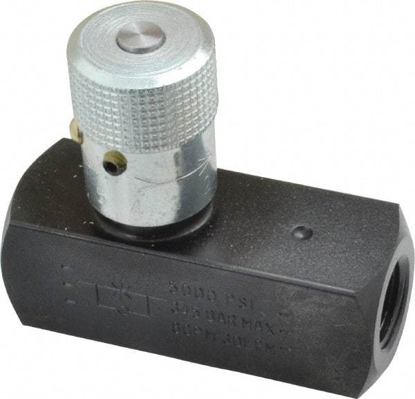 Parker - 8 GPM 3/8 Inlet Steel Hydraulic Control Valve - 3/8-18 Thread - Americas Industrial Supply