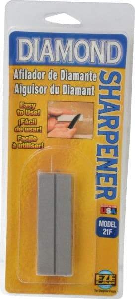 Eze Lap - 3" Long x 1" Wide x 1/4" Thick, Diam ond Sharpening Stone - Flat, 600 Grit, Fine Grade - Americas Industrial Supply