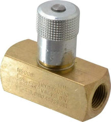 Parker - 8 GPM 3/8 Inlet Brass Hydraulic Control Valve - 3/8-18 Thread - Americas Industrial Supply