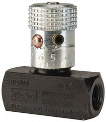 Parker - 3 GPM 1/8 Inlet Steel Hydraulic Control Valve - 1/8-27 Thread - Americas Industrial Supply