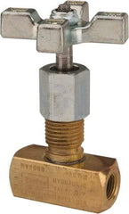 Parker - 3 GPM 1/8 Inlet Brass Hydraulic Control Valve - 1/8-27 Thread - Americas Industrial Supply