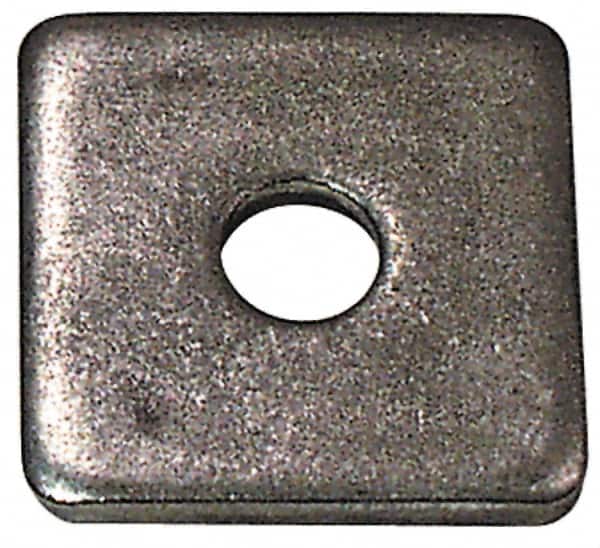 Gibraltar - 5/8" Bolt, 2-1/4" Square, Galvanized Finish, Steel Square Flat Washer - 11/16" ID, 3/16" Thick - Americas Industrial Supply