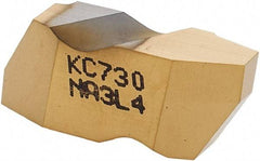 Kennametal - NA3 Grade KC730, Internal/External Acme Threading Insert - 4 TPI Int Pitch, Left Hand Insert, TiN Finish, Carbide - Americas Industrial Supply