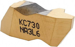 Kennametal - NA3 Grade KC730, Internal/External Acme Threading Insert - 6 TPI Int Pitch, Left Hand Insert, TiN Finish, Carbide - Americas Industrial Supply