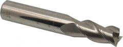 Accupro - 31/64", 1" LOC, 1/2" Shank Diam, 3" OAL, 3 Flute, Solid Carbide Square End Mill - Single End, Uncoated, Spiral Flute, 40° Helix, Centercutting, Right Hand Cut, Right Hand Flute - Americas Industrial Supply