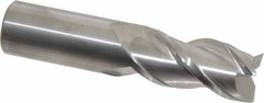 Accupro - 7/8", 1-3/4" LOC, 7/8" Shank Diam, 4" OAL, 3 Flute, Solid Carbide Square End Mill - Single End, Uncoated, Spiral Flute, 40° Helix, Centercutting, Right Hand Cut, Right Hand Flute - Americas Industrial Supply