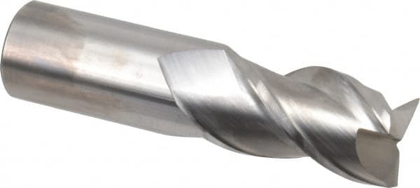 Accupro - 1", 1-3/4" LOC, 1" Shank Diam, 4" OAL, 3 Flute, Solid Carbide Square End Mill - Single End, Uncoated, Spiral Flute, 40° Helix, Centercutting, Right Hand Cut, Right Hand Flute - Americas Industrial Supply