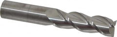 Accupro - 1", 3" LOC, 1" Shank Diam, 6" OAL, 3 Flute, Solid Carbide Square End Mill - Single End, Uncoated, Spiral Flute, 40° Helix, Centercutting, Right Hand Cut, Right Hand Flute - Americas Industrial Supply