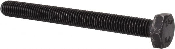 Value Collection - M10x1.50mm Metric Coarse, 100mm Length Under Head Hex Head Cap Screw - Fully Threaded, Grade 8.8 Steel, Uncoated, 17mm Hex - Americas Industrial Supply