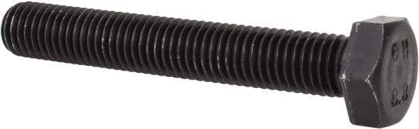 Value Collection - M12x1.75mm Metric Coarse, 80mm Length Under Head Hex Head Cap Screw - Fully Threaded, Grade 8.8 Steel, Uncoated, 19mm Hex - Americas Industrial Supply