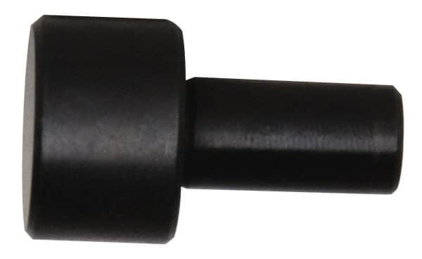 Gibraltar - 15/32" OAL, 1/4" Head Height, 3/8" OD, Low Carbon Steel, Ground, Press Fit Rest Button - Black Oxide Coating, 0.1885" Pin Diam - Americas Industrial Supply