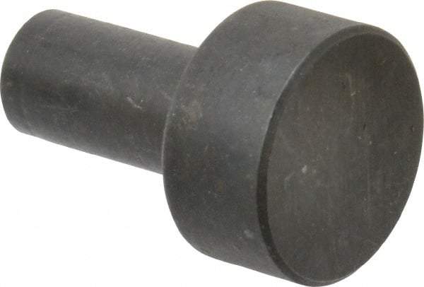 Gibraltar - 23/32" OAL, 1/4" Head Height, 1/2" OD, Low Carbon Steel, Ground, Press Fit Rest Button - Black Oxide Coating, 1/4" Pin Diam - Americas Industrial Supply