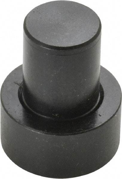 Gibraltar - 1-7/32" OAL, 1/2" Head Height, 1" OD, Low Carbon Steel, Ground, Press Fit Rest Button - Black Oxide Coating, 5/8" Pin Diam - Americas Industrial Supply