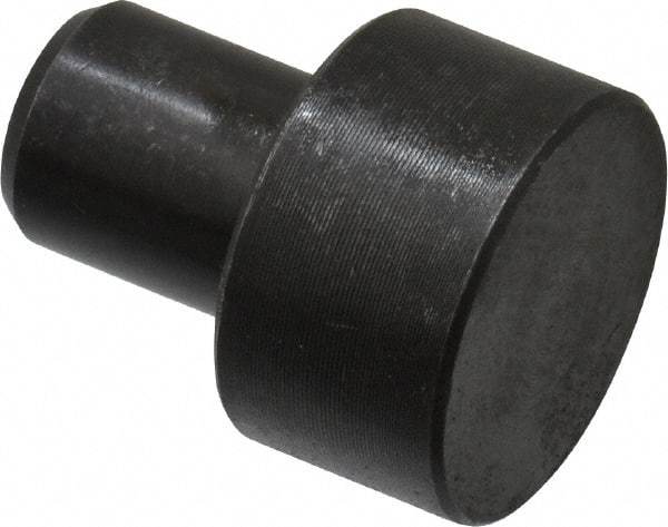 Gibraltar - 1-3/32" OAL, 1/2" Head Height, 7/8" OD, 52100 Steel, Unground, Press Fit Rest Button - Black Oxide Coating, 1/2" Pin Diam - Americas Industrial Supply