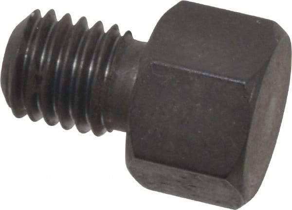 Gibraltar - 9/16" OAL, 1/4" Head Height, Low Carbon Steel, Threaded Rest Button - Black Oxide Coating, 1/4-28 Thread, 3/8" Hex - Americas Industrial Supply