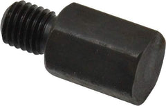 Gibraltar - 13/16" OAL, 1/2" Head Height, Low Carbon Steel, Threaded Rest Button - Black Oxide Coating, 1/4-28 Thread, 3/8" Hex - Americas Industrial Supply