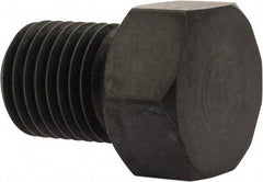 Gibraltar - 11/16" OAL, 1/4" Head Height, Low Carbon Steel, Threaded Rest Button - Black Oxide Coating, 3/8-24 Thread, 1/2" Hex - Americas Industrial Supply