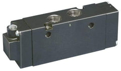 Parker - 4-Way Body Ported Stacking Solenoid Valve - 7 CV Rate, 8.62" Long - Americas Industrial Supply