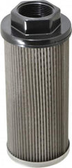 Flow Ezy Filters - 100 Mesh, 76 LPM, 20 GPM, 3.2" Diam, Female Suction Strainer without Bypass - 1 1/4 Port NPT, 7.4" Long - Americas Industrial Supply